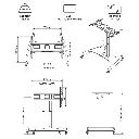 Angled Display Floor Stand with Wheels