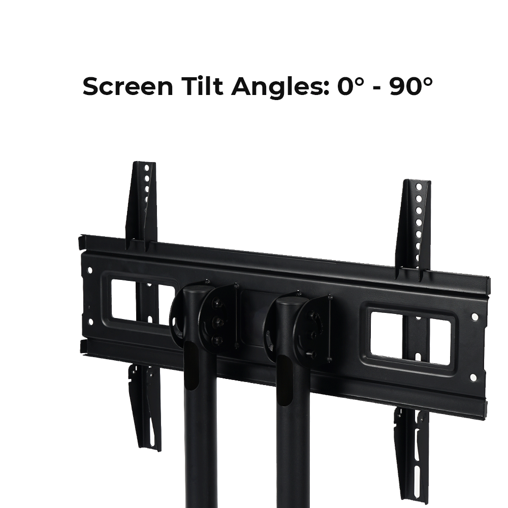 Angled Display Floor Stand with Wheels